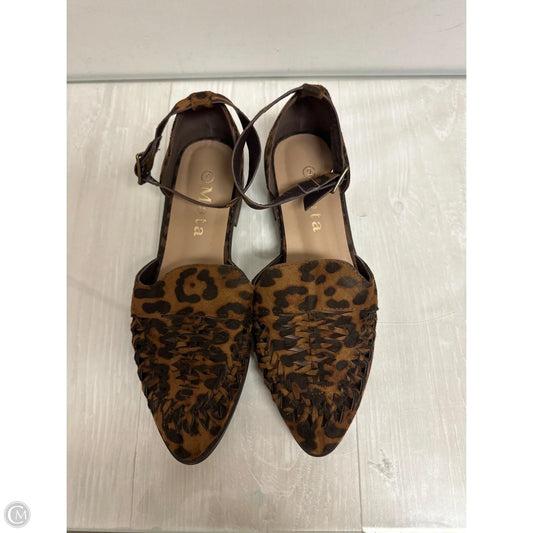 Shoes Flats By Clothes Mentor In Animal Print, Size: 9