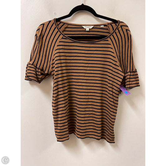 Top Short Sleeve By Max Studio In Brown, Size: M