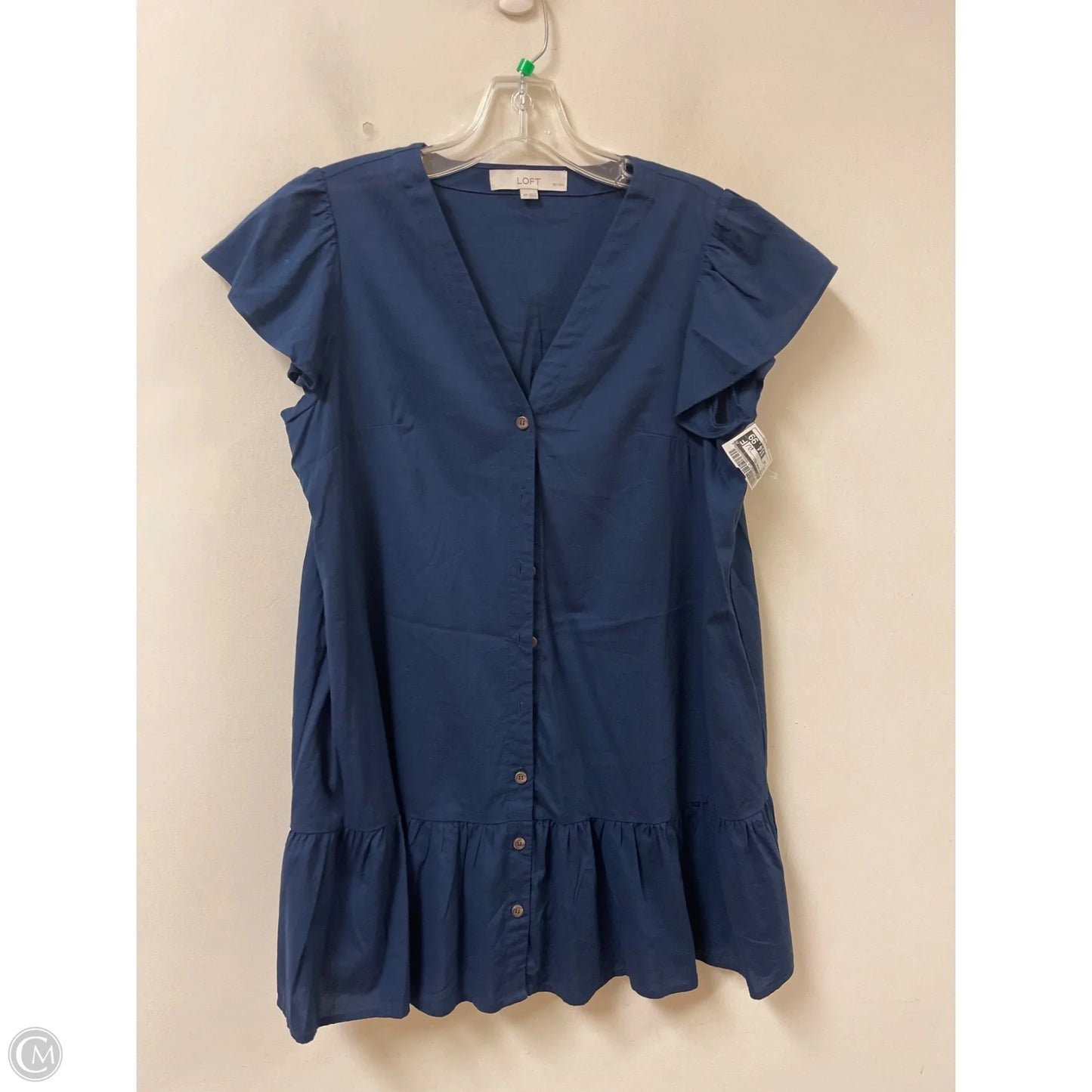 Dress Casual Midi By Loft In Navy, Size: Xsp