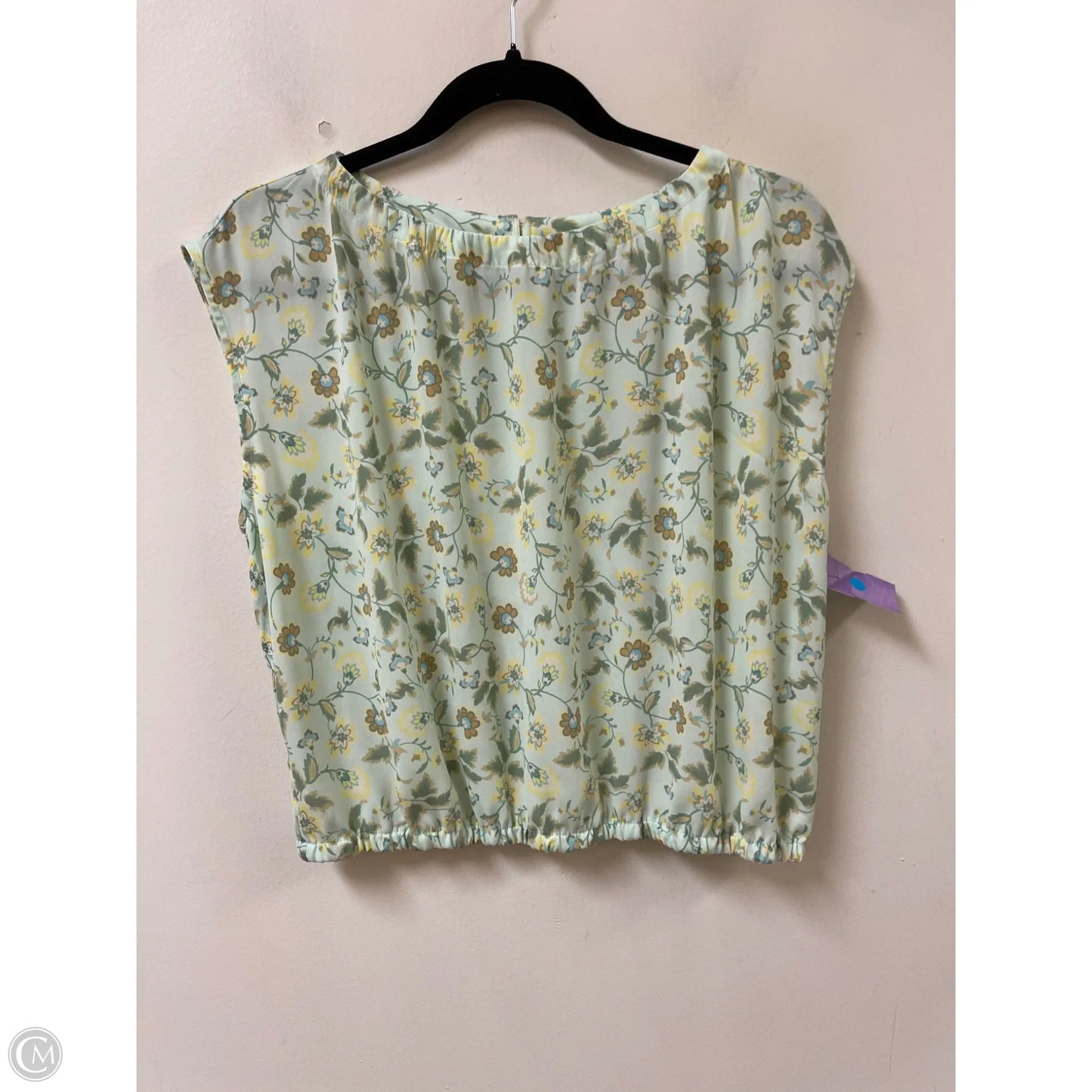 Top Short Sleeve By Loft In Floral Print, Size: S