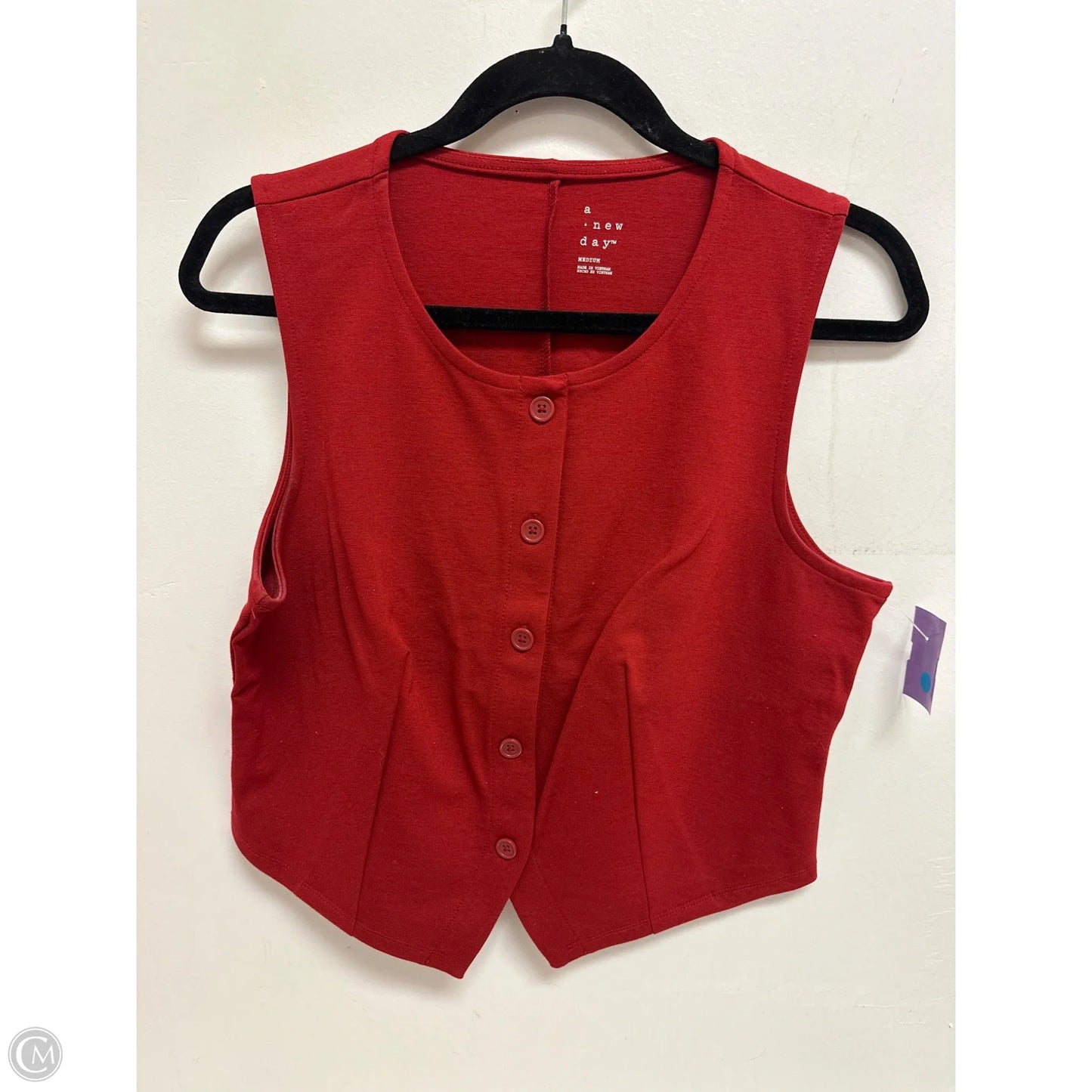 Vest Other By A New Day In Red, Size: M