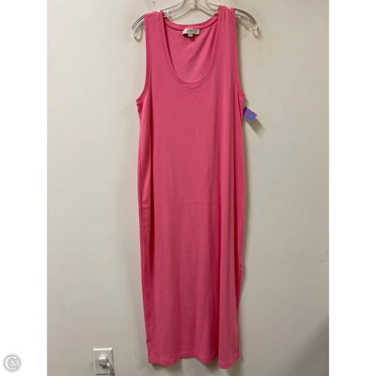 Dress Casual Maxi By Loft In Pink, Size: 1x