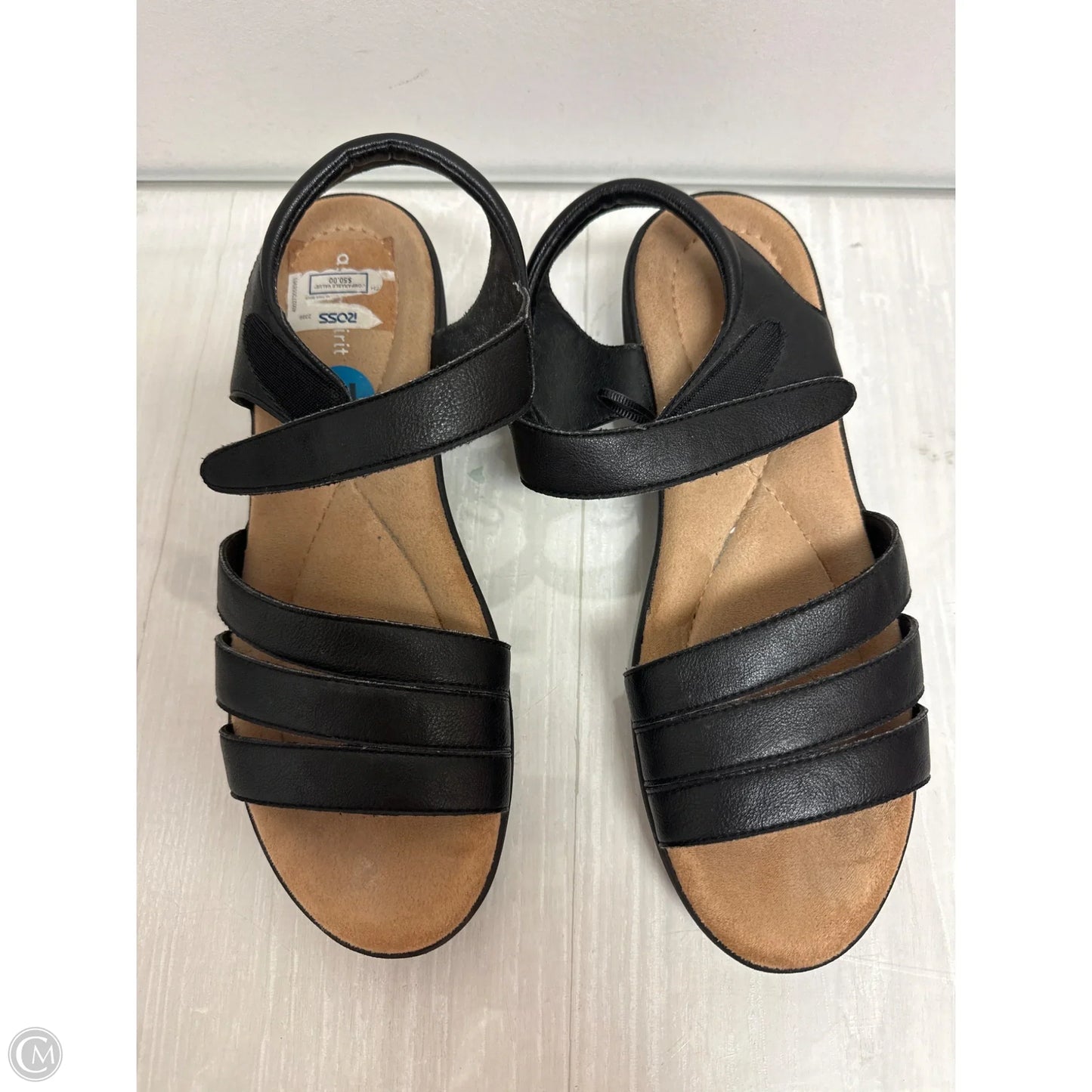 Sandals Heels Wedge By Easy Spirit In Black, Size: 10