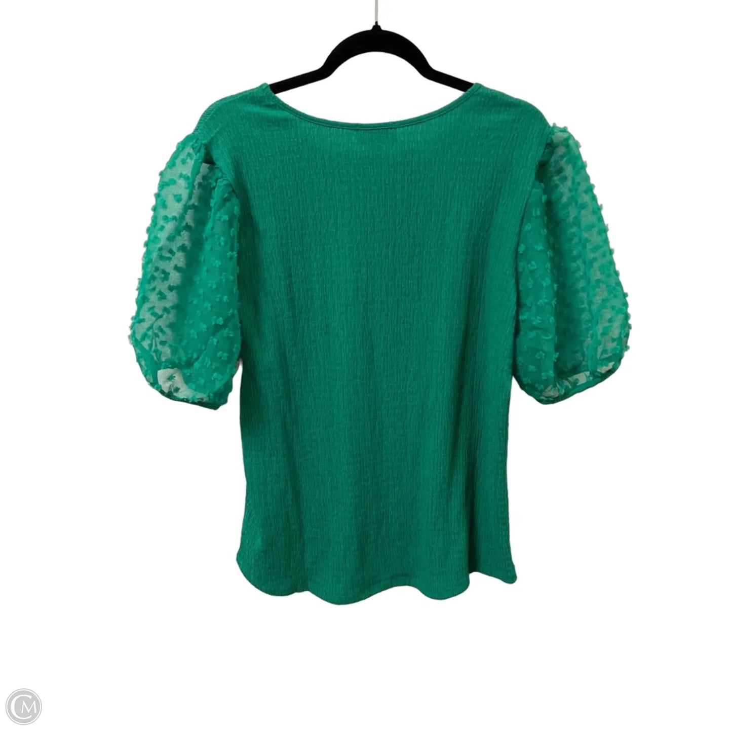 Top Short Sleeve By Kim & Cami In Green, Size: L