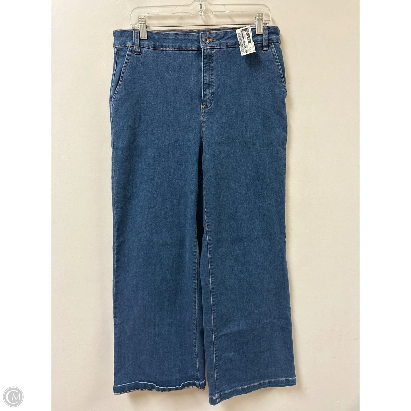 Jeans Wide Leg By Style And Company In Blue Denim, Size: 14