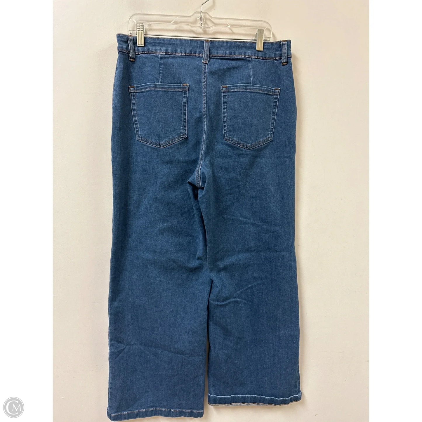 Jeans Wide Leg By Style And Company In Blue Denim, Size: 14