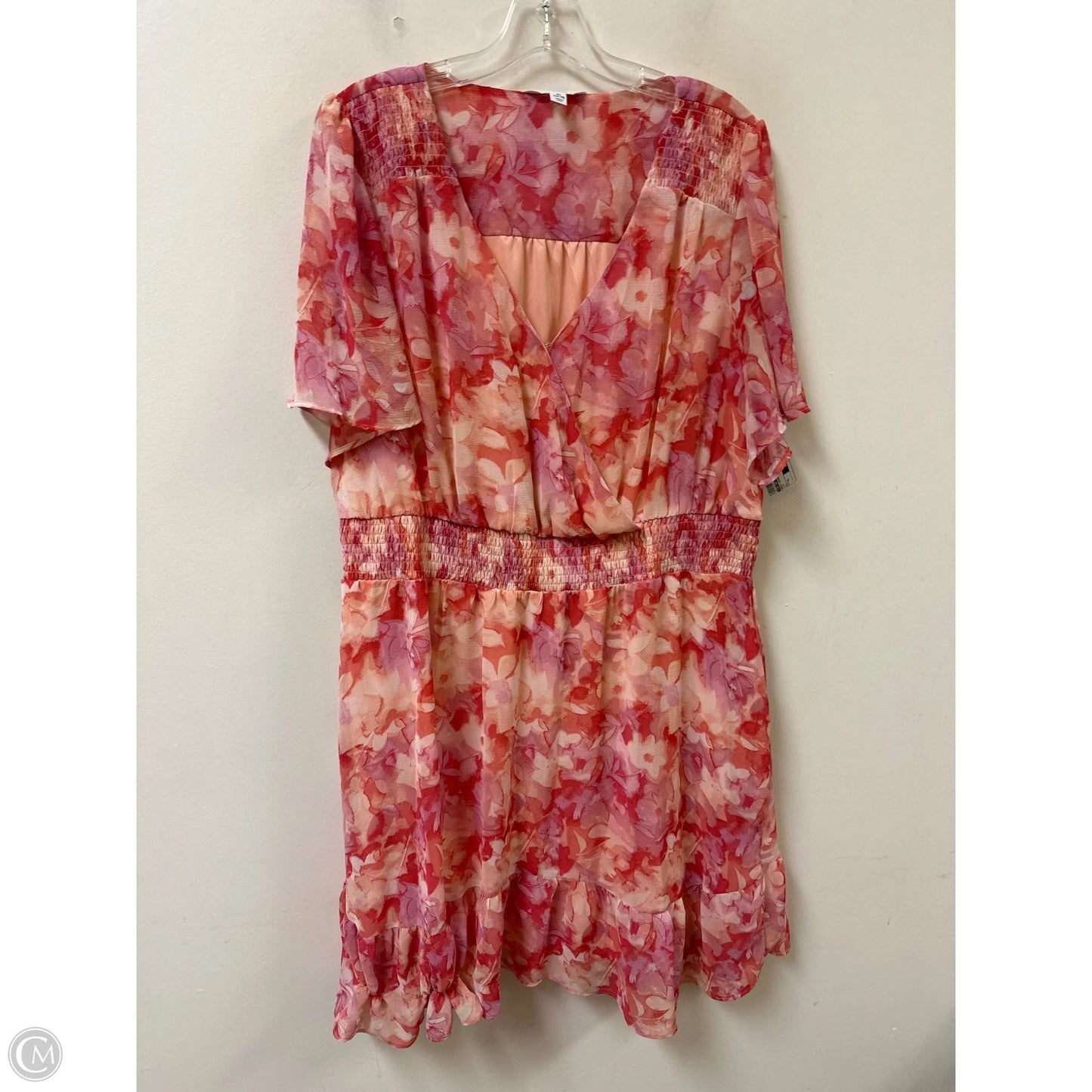 Dress Casual Midi By Time And Tru In Pink, Size: Xl