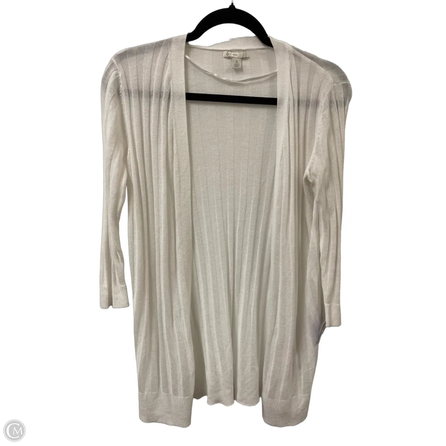Sweater Cardigan By Cato In White, Size: S