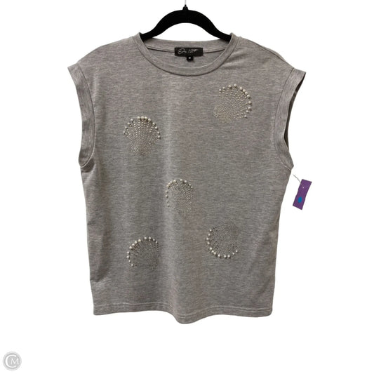 Top Sleeveless By Clothes Mentor In Grey, Size: M