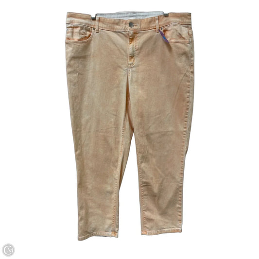 Jeans Straight By Chicos In Orange, Size: 16