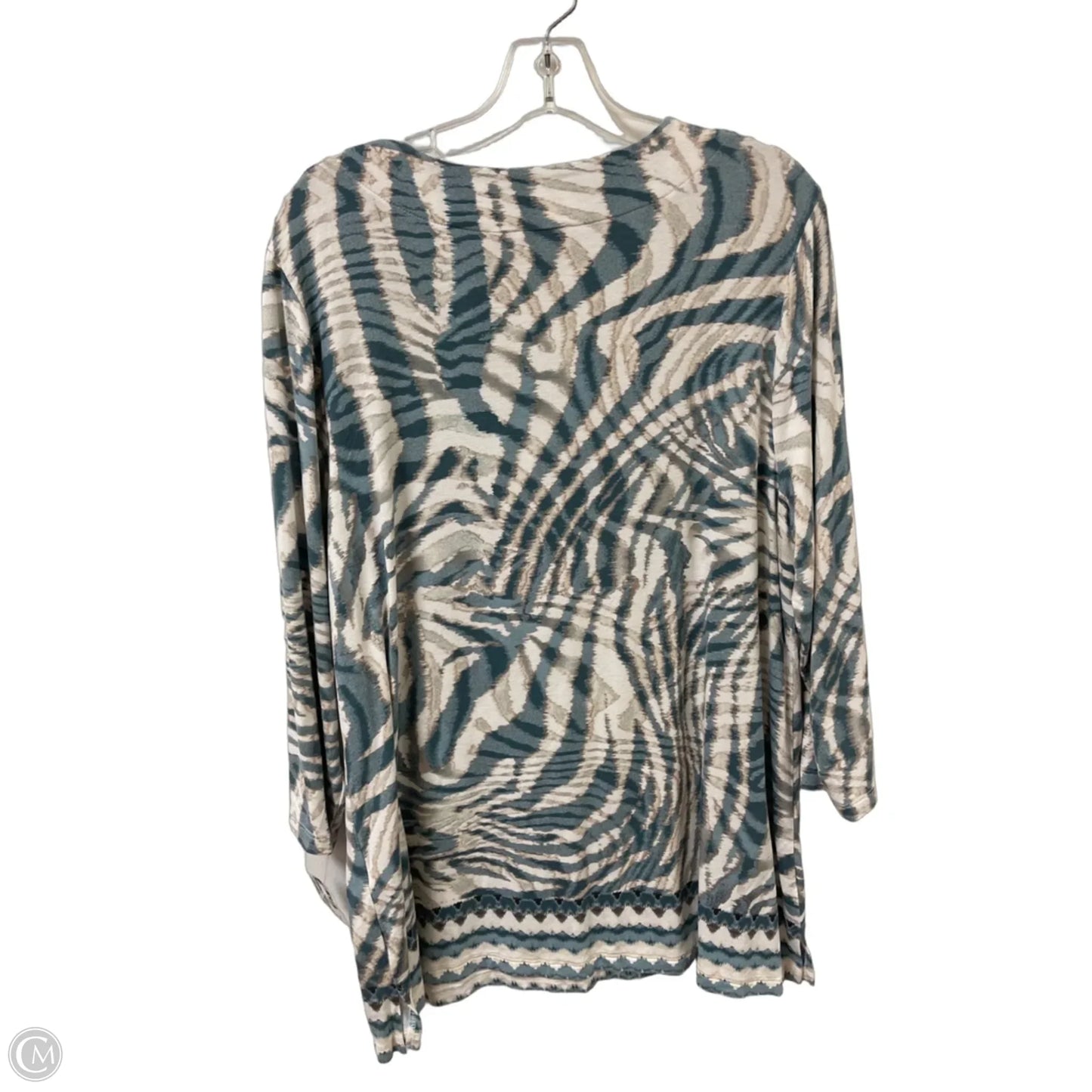 Top Long Sleeve By Chicos In Blue, Size: Xl