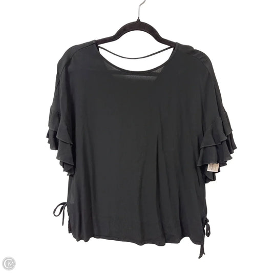 Top Short Sleeve By Express In Black, Size: S