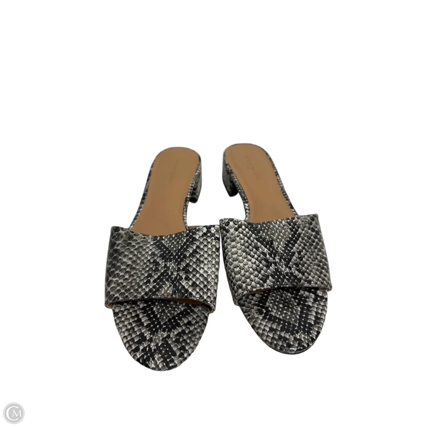 Sandals Heels Block By Banana Republic In Snakeskin Print, Size: 7.5
