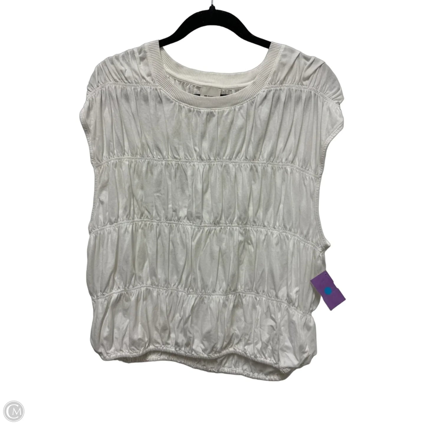 Top Short Sleeve By Maeve In White, Size: M