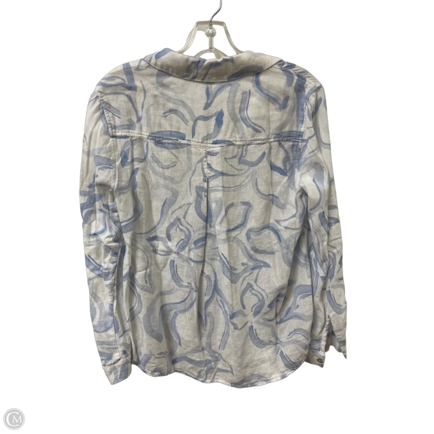 Blouse Long Sleeve By Bella Dahl In Blue, Size: S