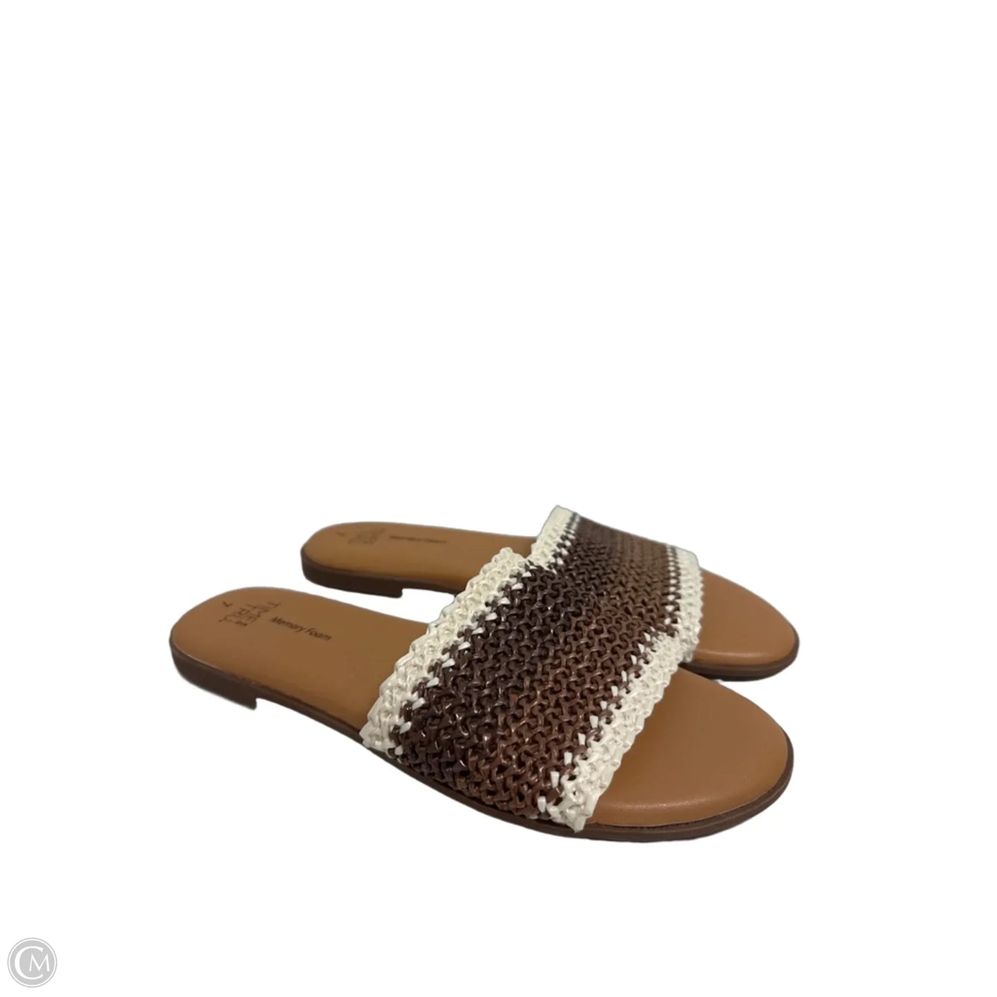 Sandals Flats By Time And Tru In Bronze, Size: 7