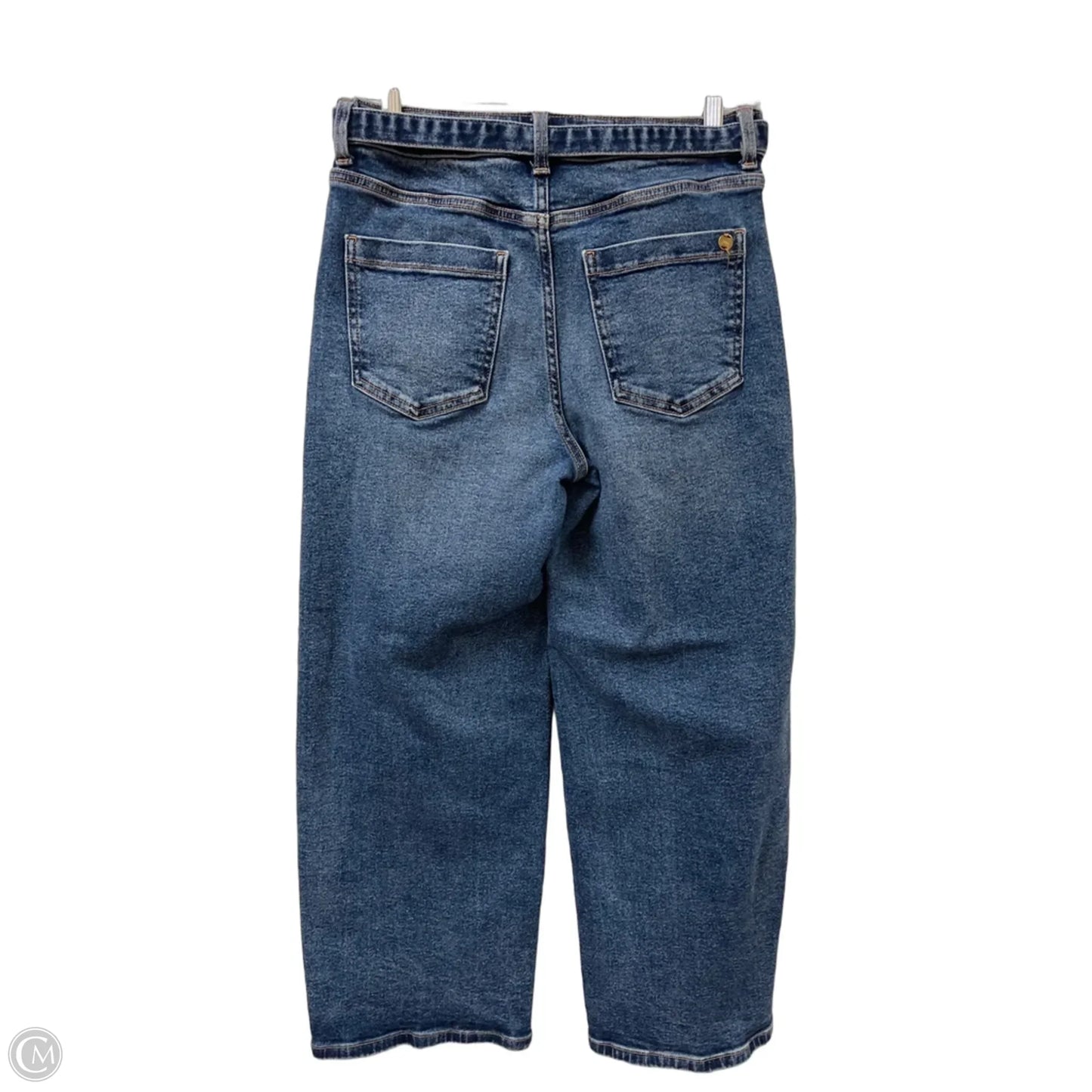 Jeans Wide Leg By Zara In Blue Denim, Size: 4