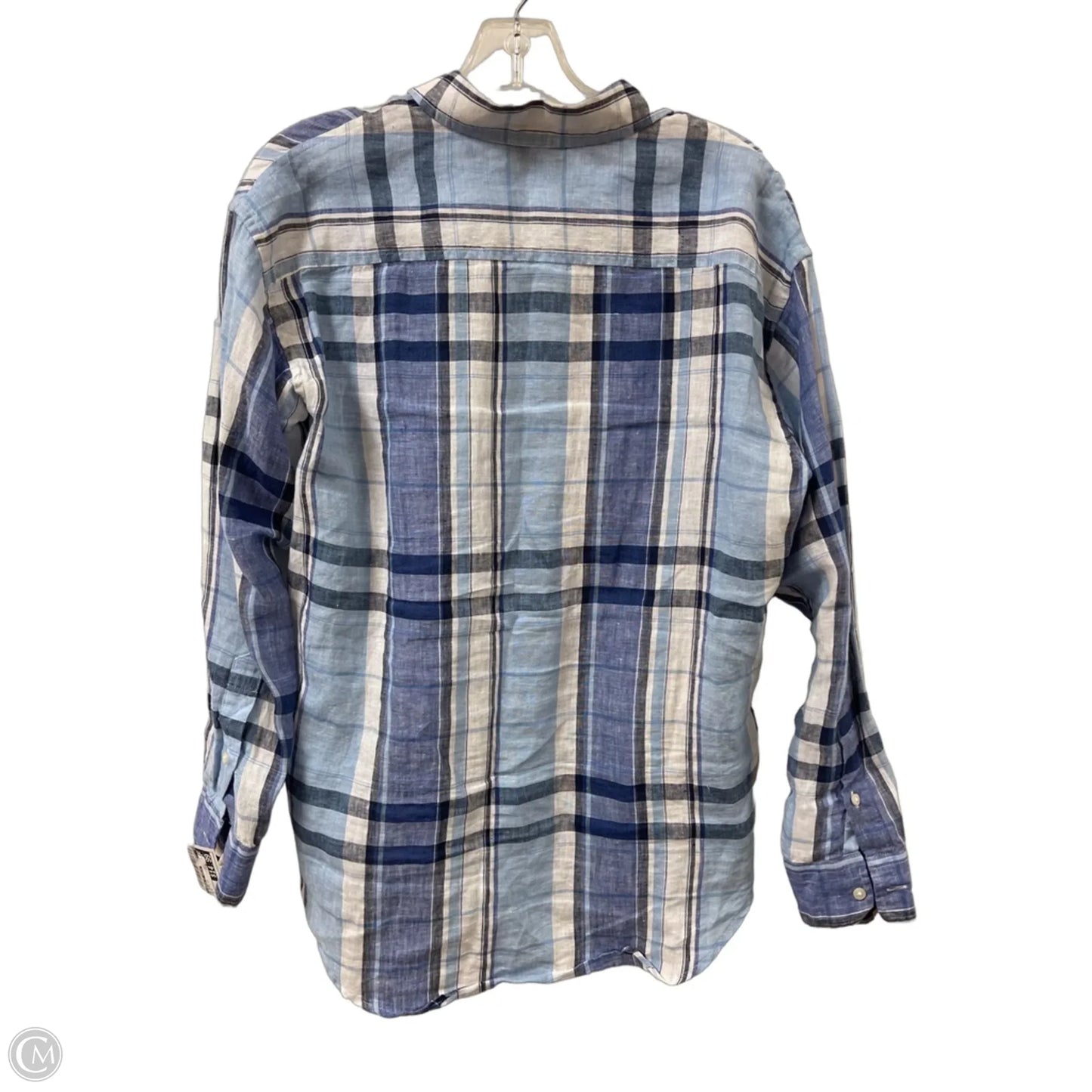 Blouse Long Sleeve By Lauren By Ralph Lauren In Blue, Size: Sp