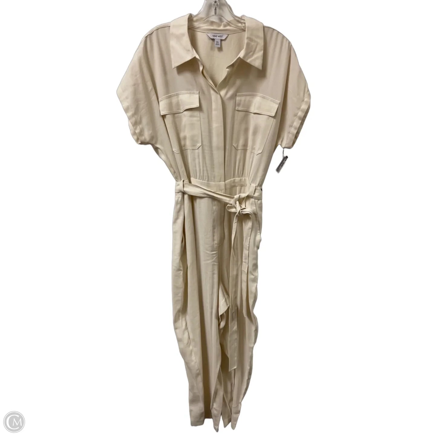 Jumpsuit By Nine West In Cream, Size: 1x