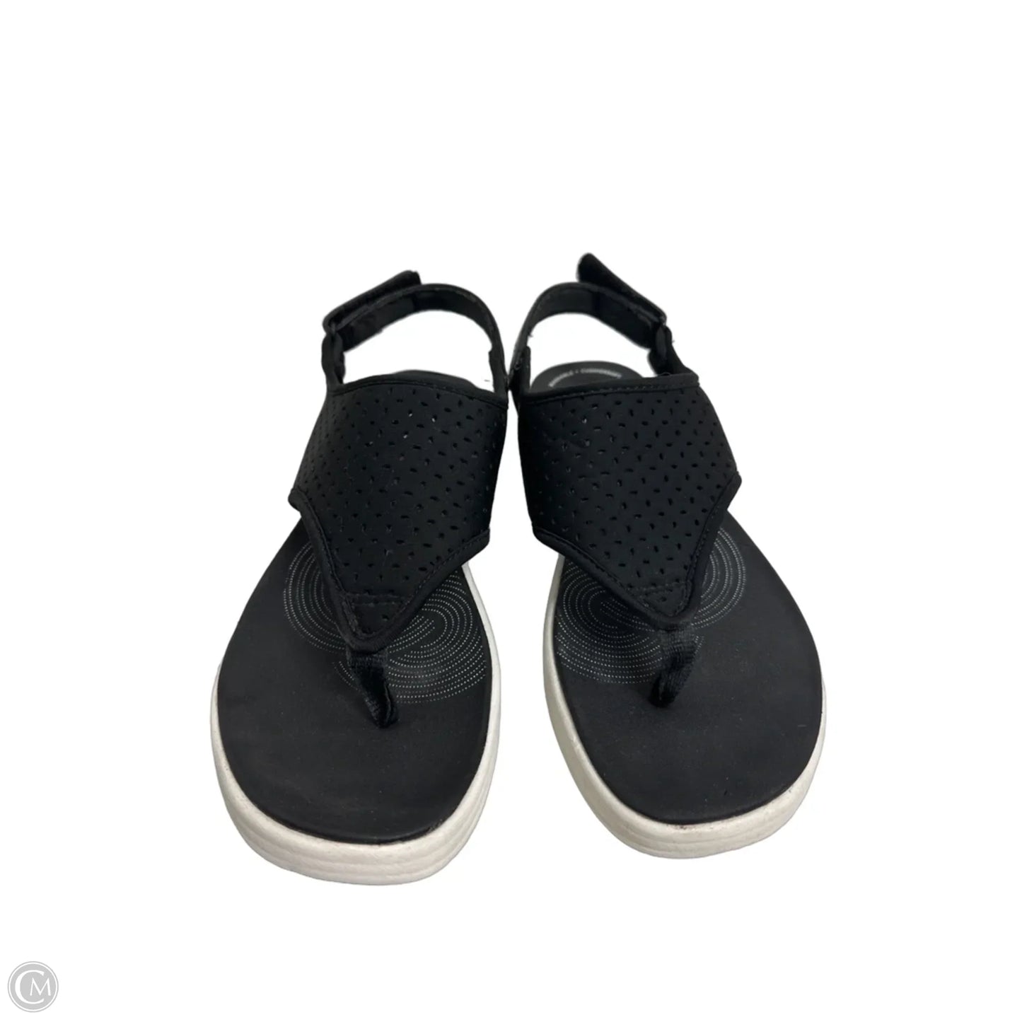 Sandals Flip Flops By Clarks In Black, Size: 8