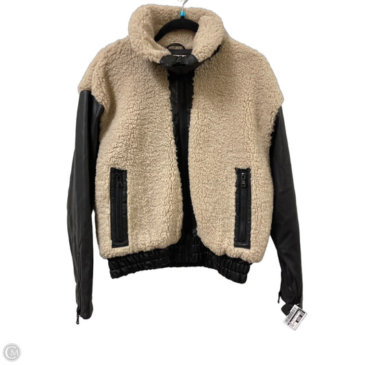Jacket Faux Fur & Sherpa By Cma In Black, Size: M