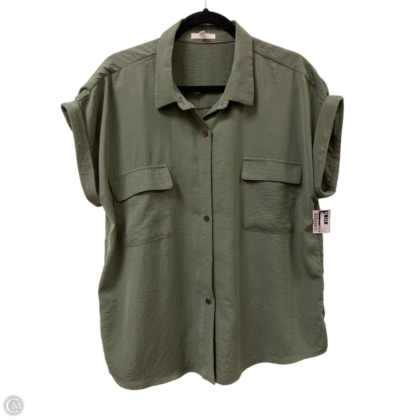 Blouse Short Sleeve By Maurices In Green, Size: Xl