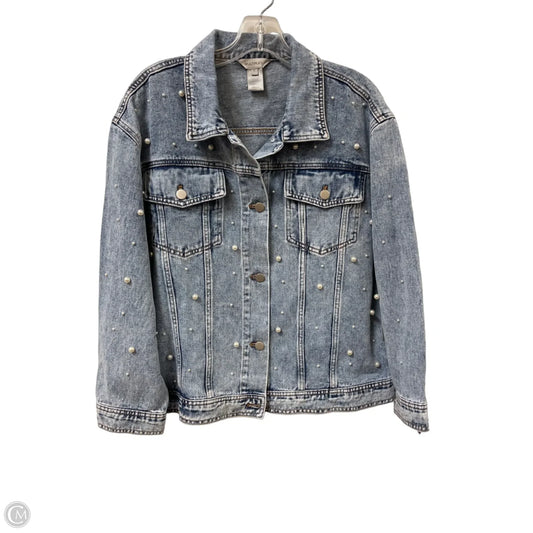 Jacket Denim By Multiples In Blue Denim, Size: L