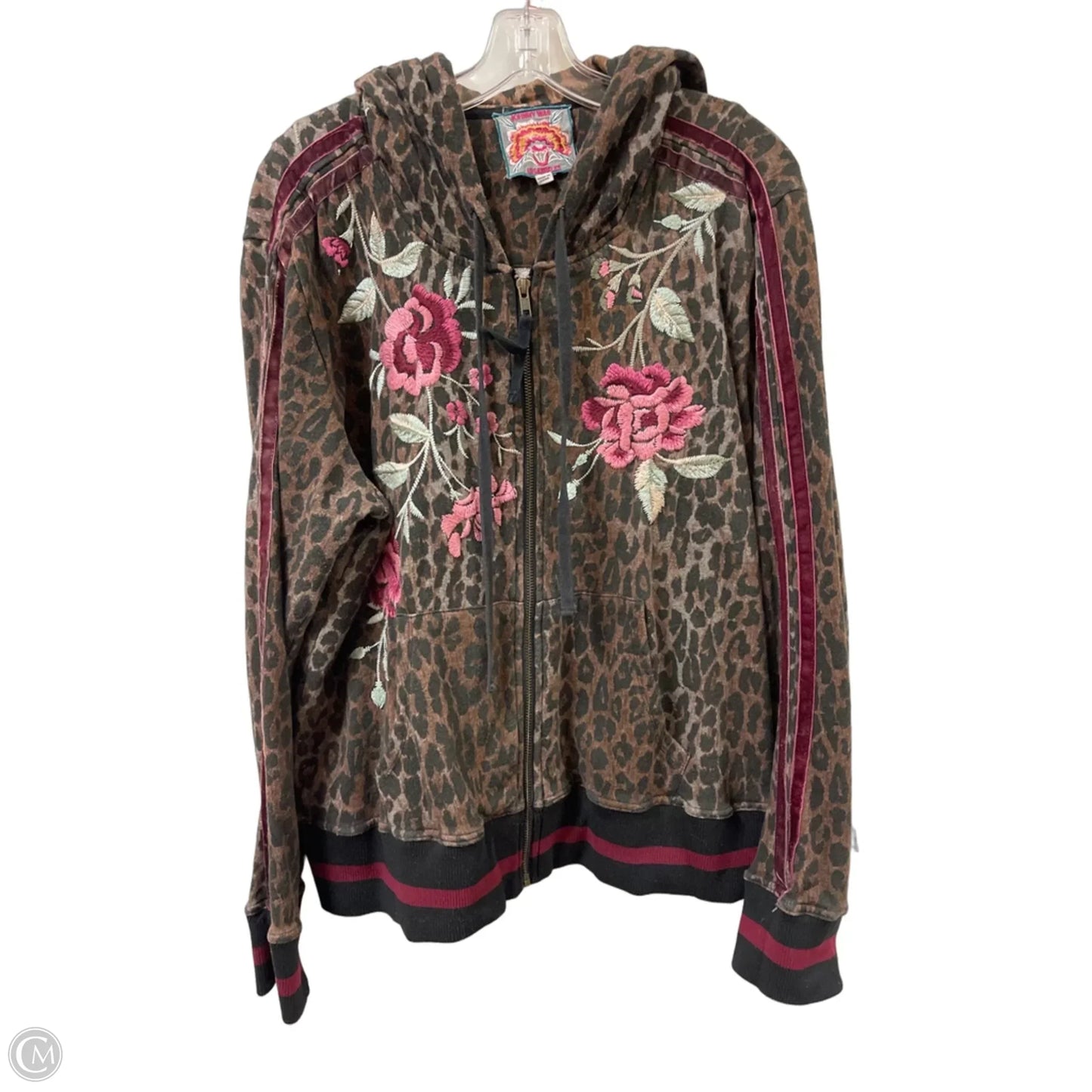 Jacket Designer By Johnny Was In Animal Print, Size: Xl