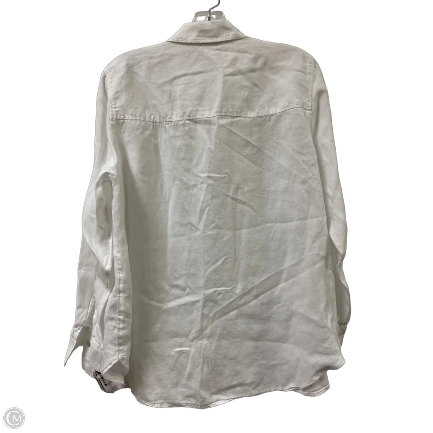 Blouse Long Sleeve By H&m In White, Size: L
