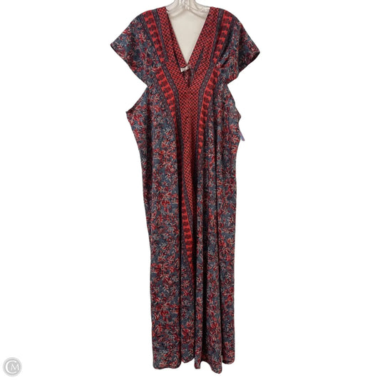 Dress Casual Maxi By Bohme In Blue & Red, Size: 3x