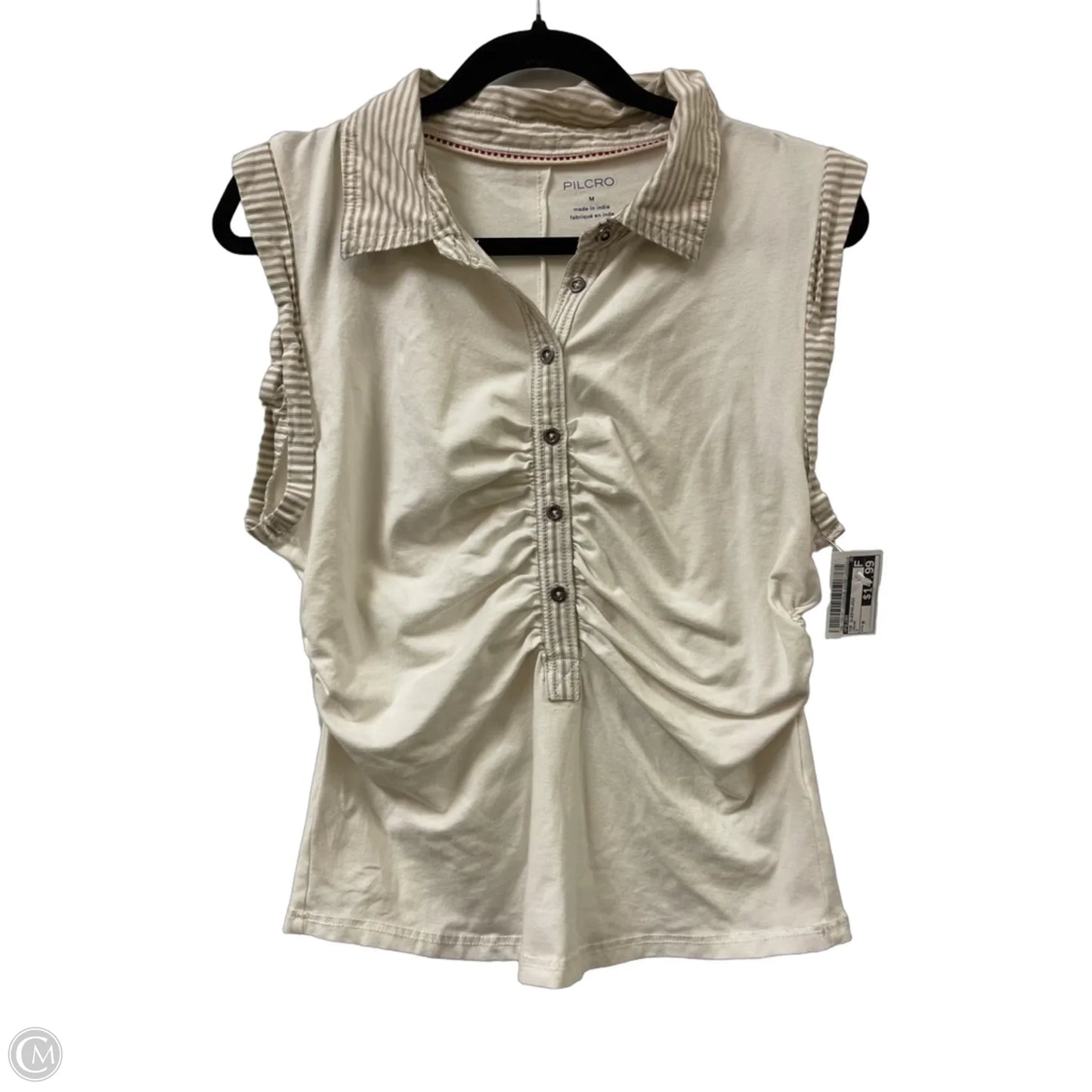 Top Sleeveless By Pilcro In Cream, Size: M