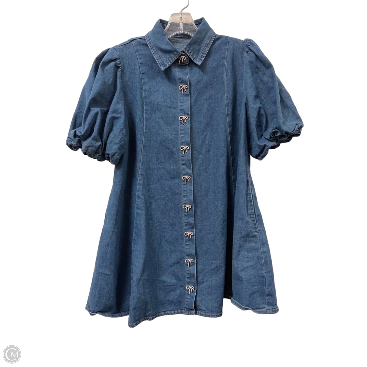 Dress Casual Midi By Clothes Mentor In Blue Denim, Size: M