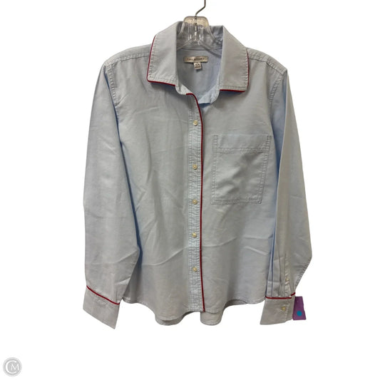 Blouse Long Sleeve By Free Assembly In Blue, Size: S