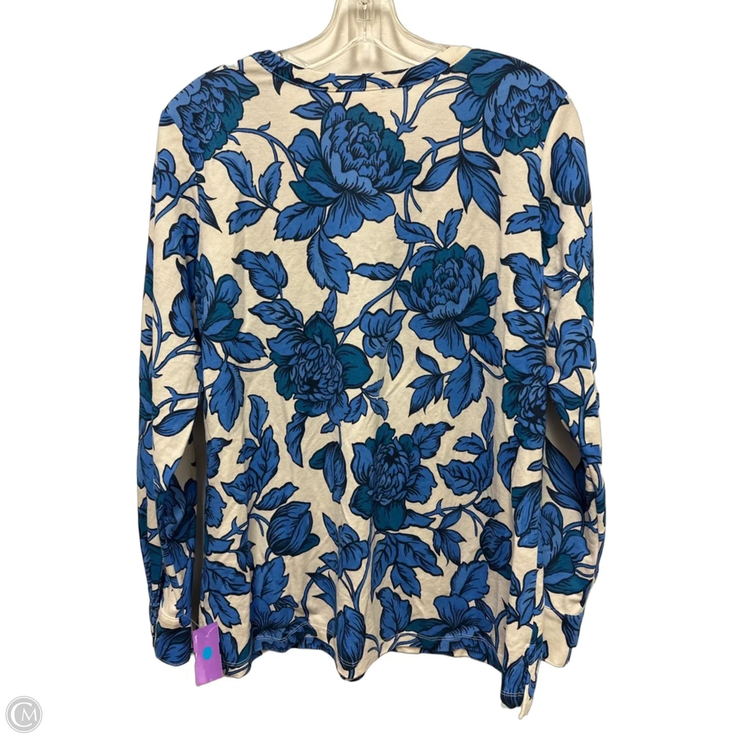 Top Long Sleeve By Belle By Kim Gravel In Blue, Size: Mp