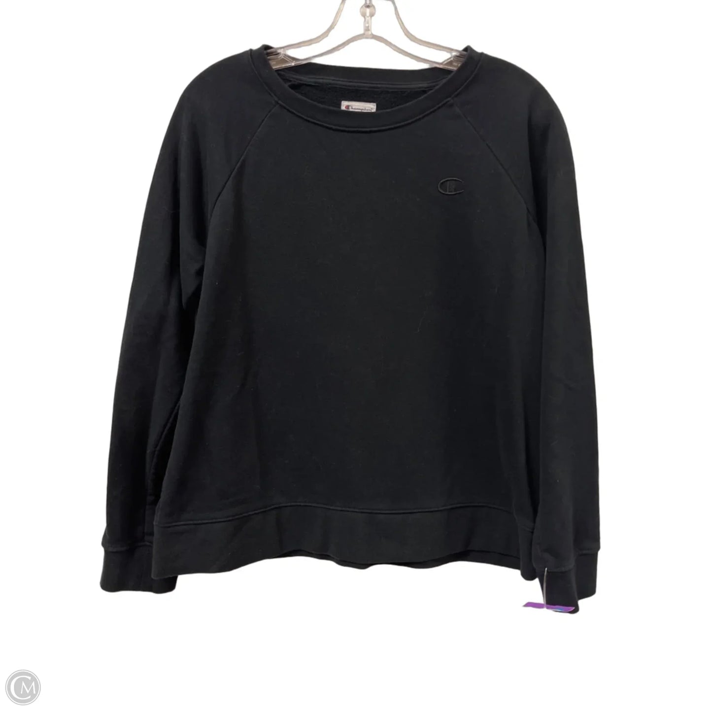 Athletic Sweatshirt Crewneck By Champion In Black, Size: M