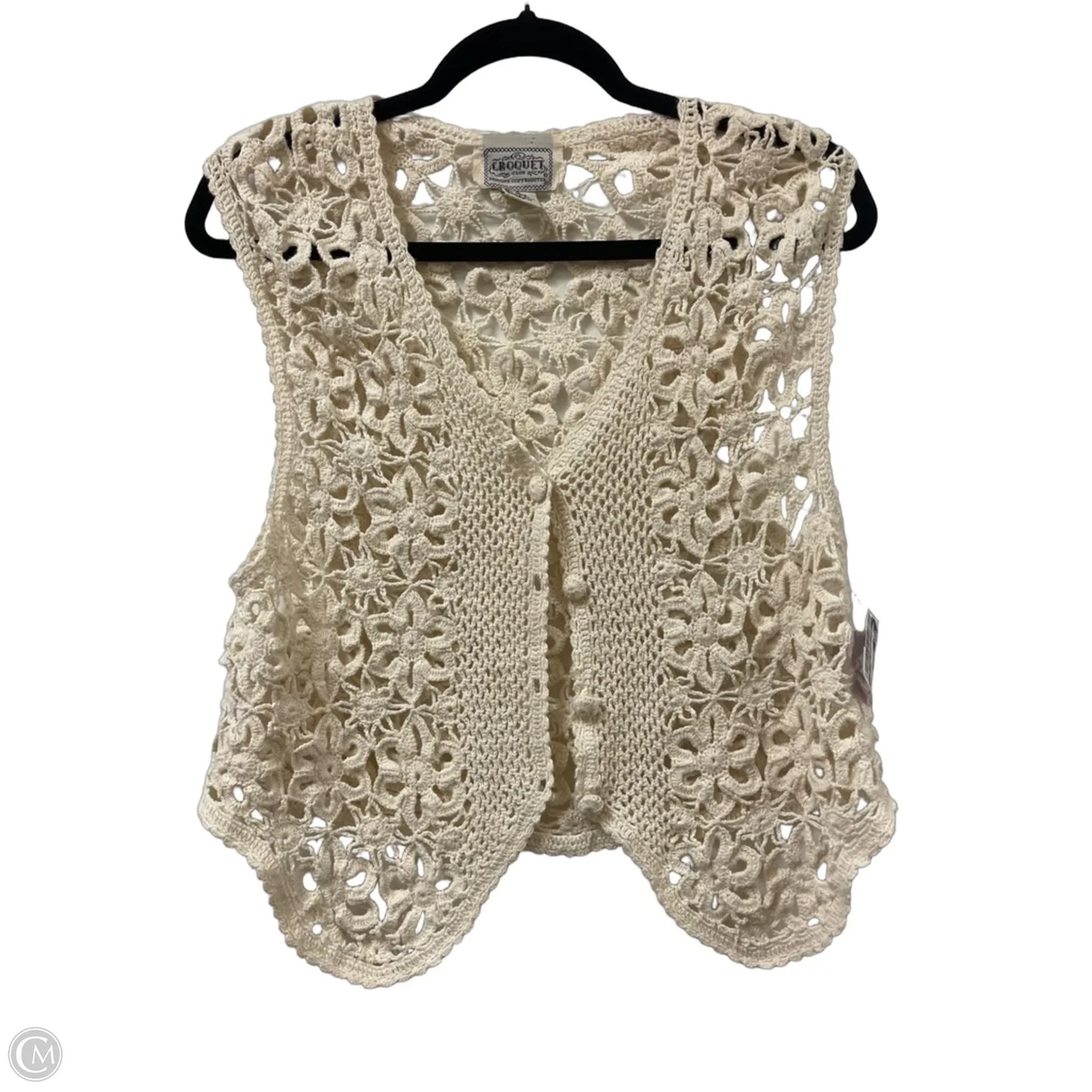 Vest Other By Clothes Mentor In Cream, Size: S