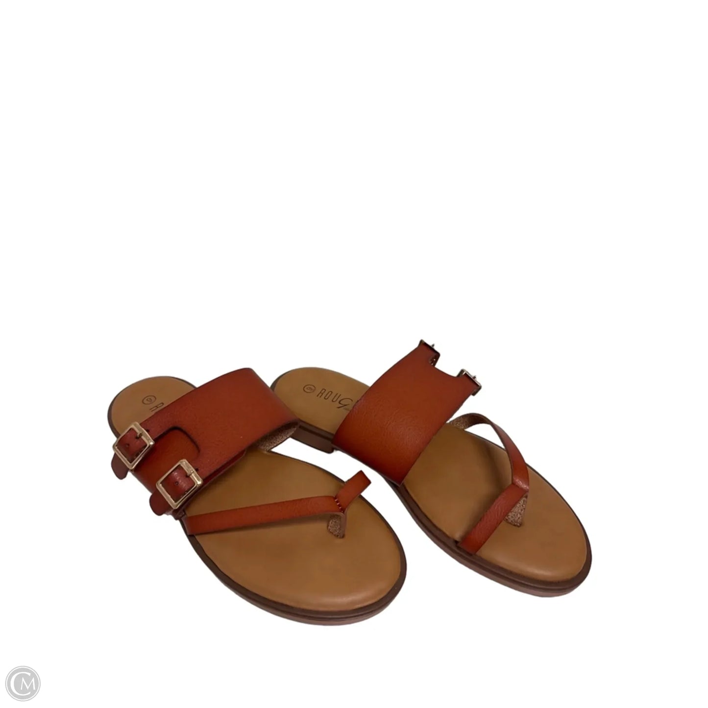 Sandals Flats By Clothes Mentor In Brown, Size: 9