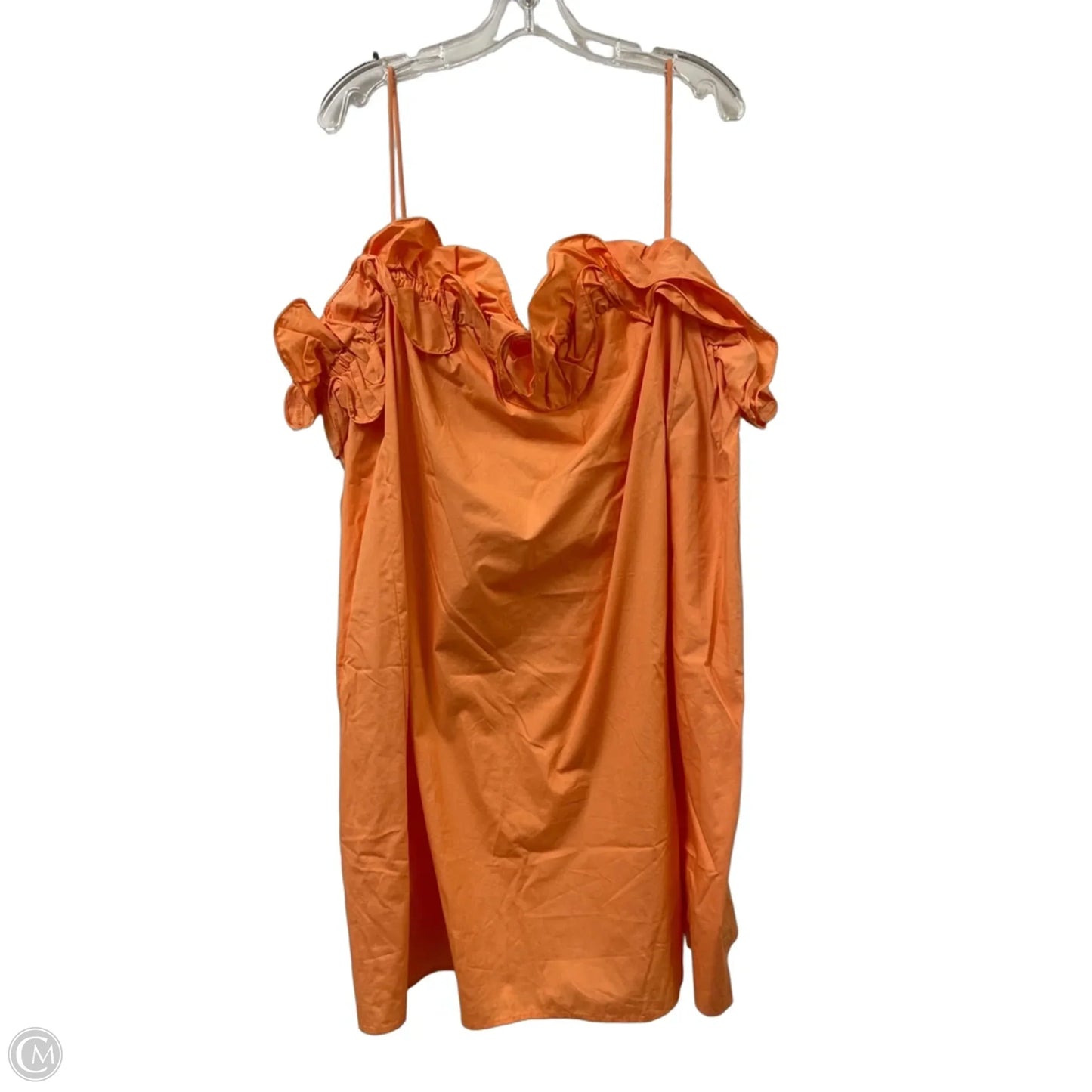 Dress Casual Midi By H&m In Orange, Size: 1x
