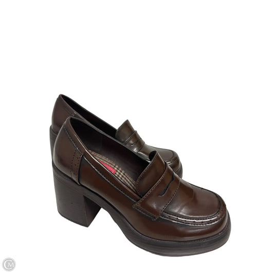 Shoes Heels Block By Clothes Mentor In Brown, Size: 8.5