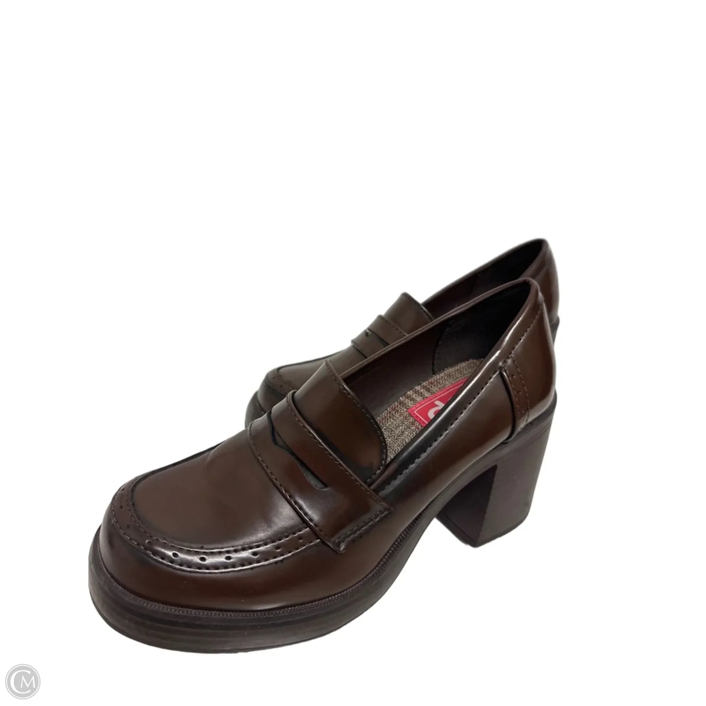 Shoes Heels Block By Clothes Mentor In Brown, Size: 8.5