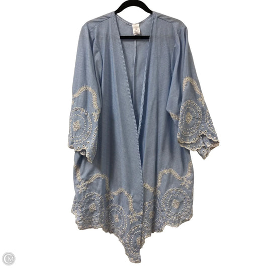 Kimono By Clothes Mentor In Blue, Size: 2x