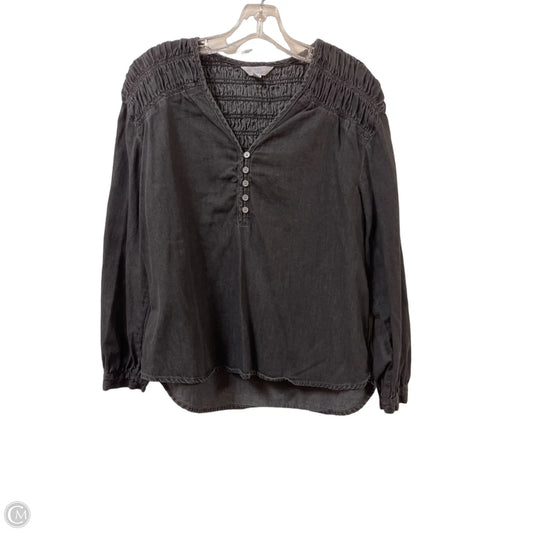 Top Long Sleeve By Time And Tru In Black, Size: M