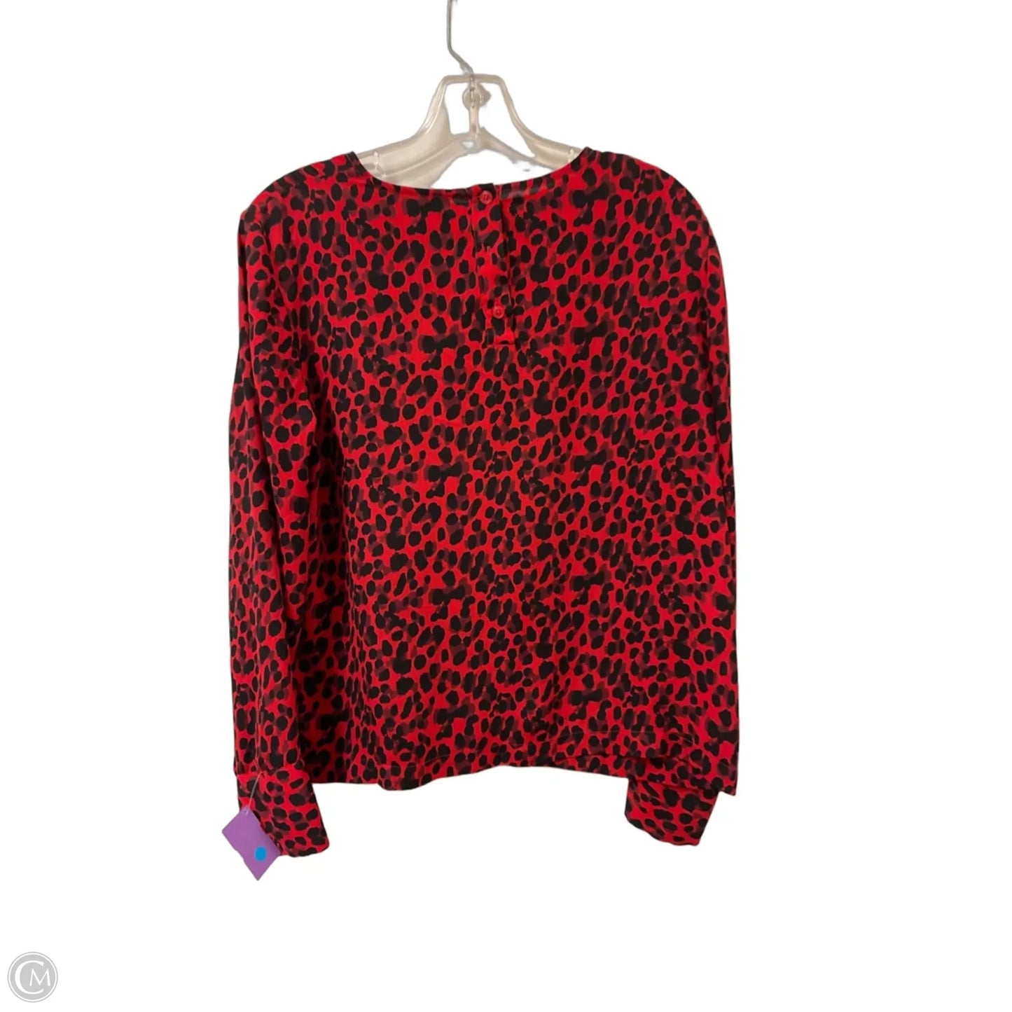 Top Long Sleeve By Banana Republic In Red, Size: M