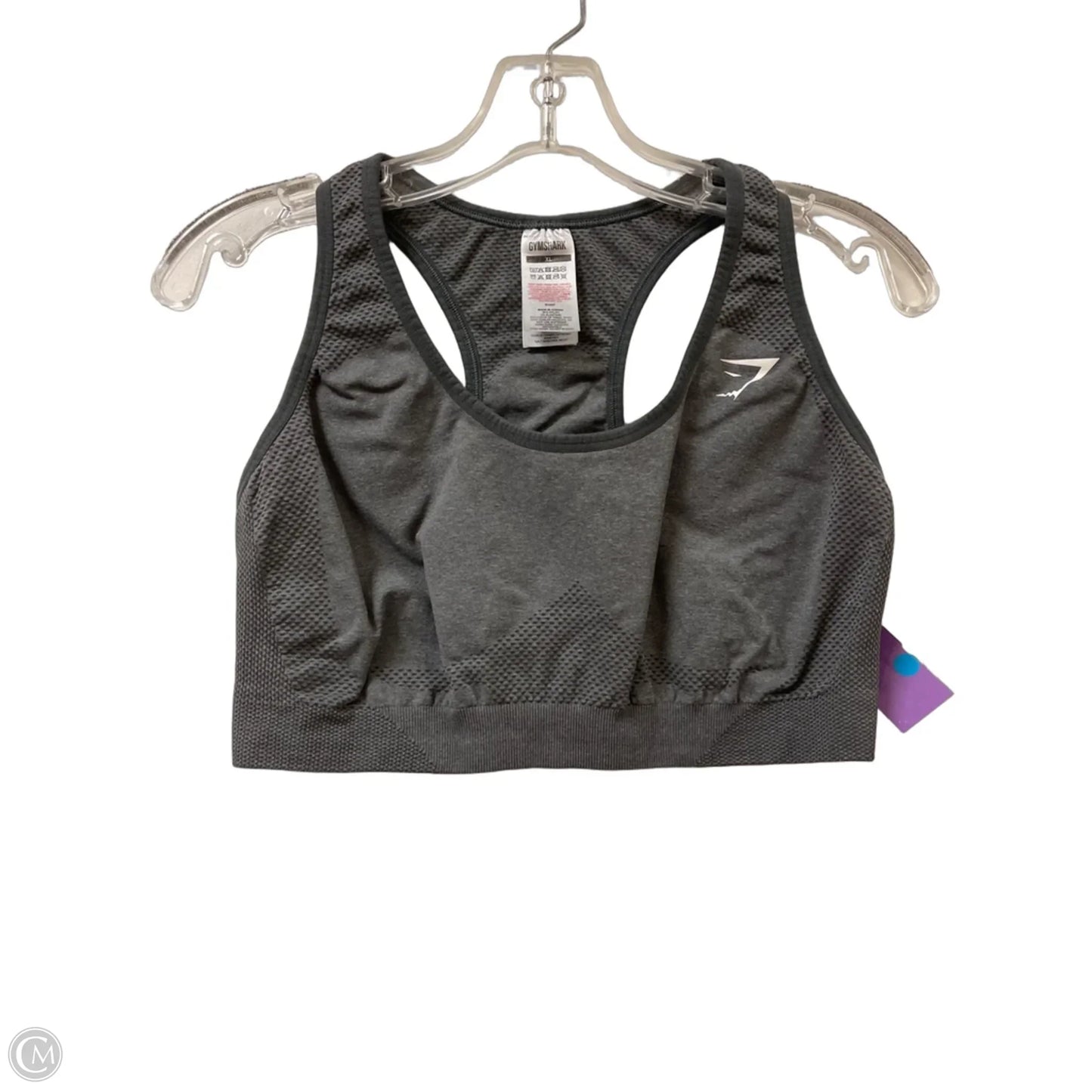 Athletic Bra By Gym Shark In Grey, Size: Xl