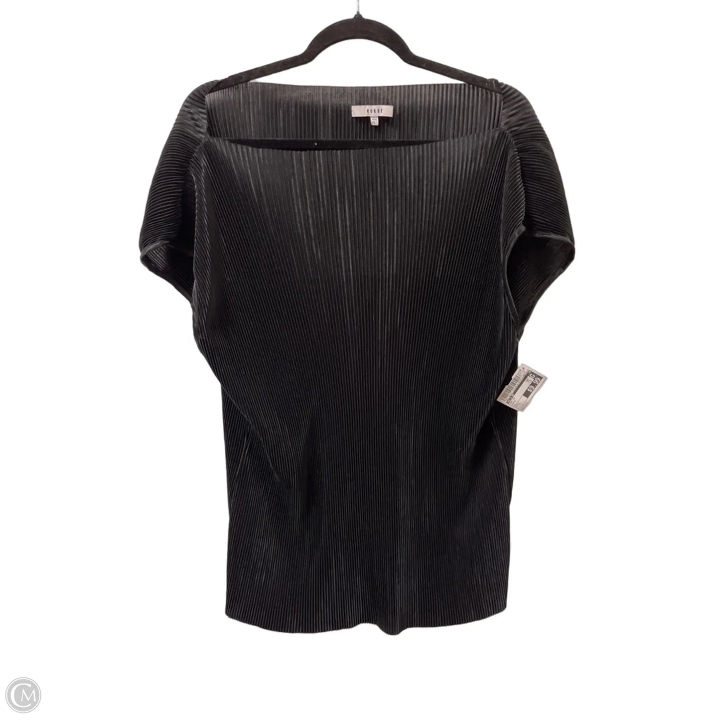 Top Short Sleeve By Ro & De In Black, Size: L