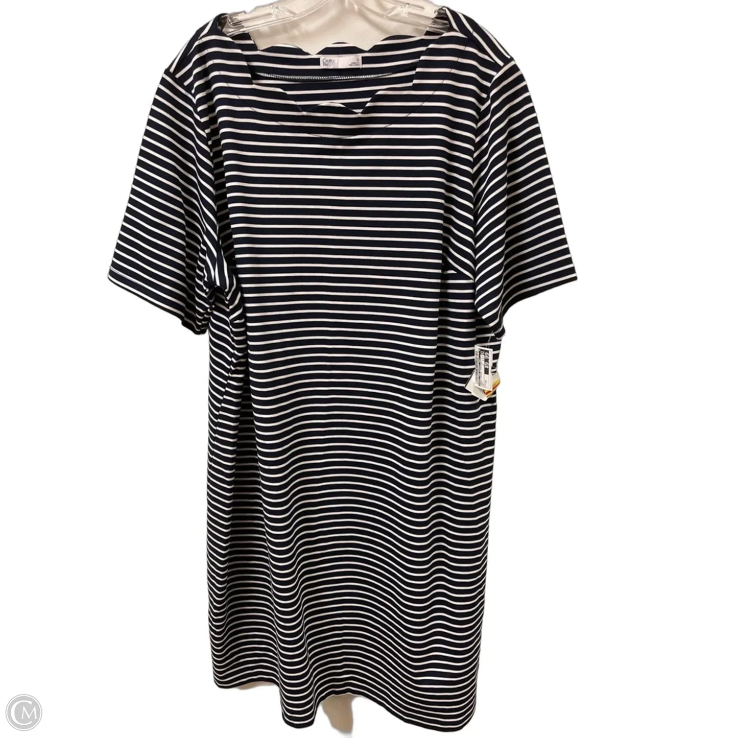 Dress Casual Midi By Croft And Barrow In Navy, Size: 2x