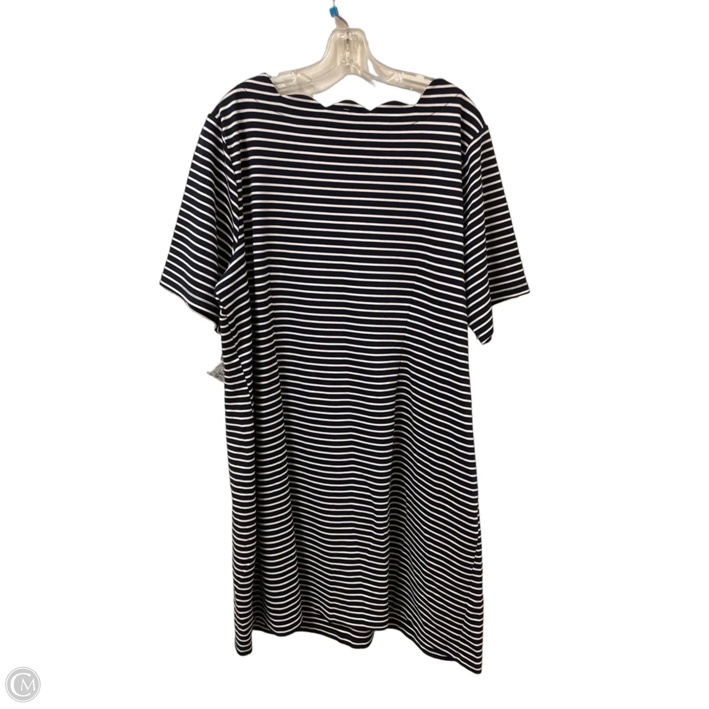 Dress Casual Midi By Croft And Barrow In Navy, Size: 2x