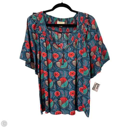 Top Short Sleeve By Maeve In Floral Print, Size: S