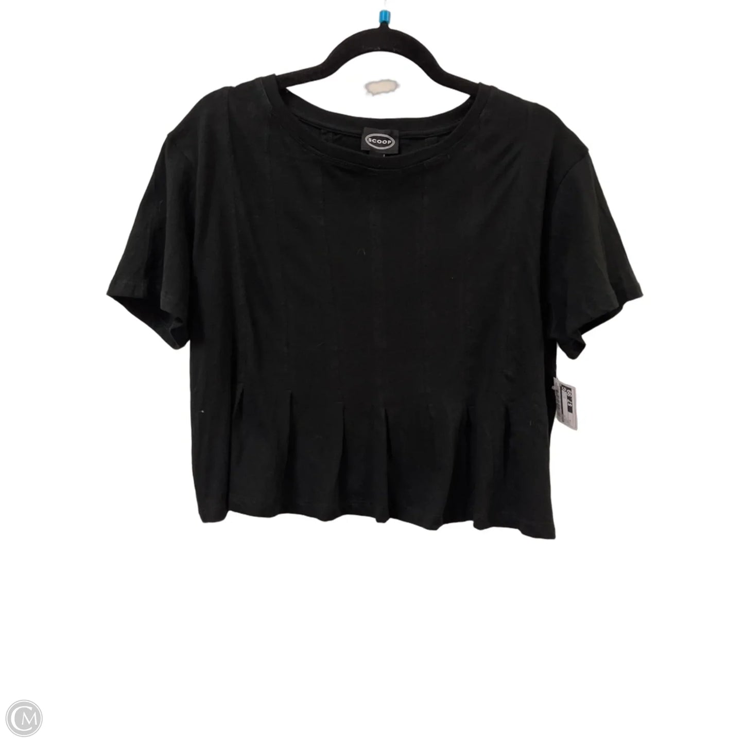 Top Short Sleeve By Scoop In Black, Size: S