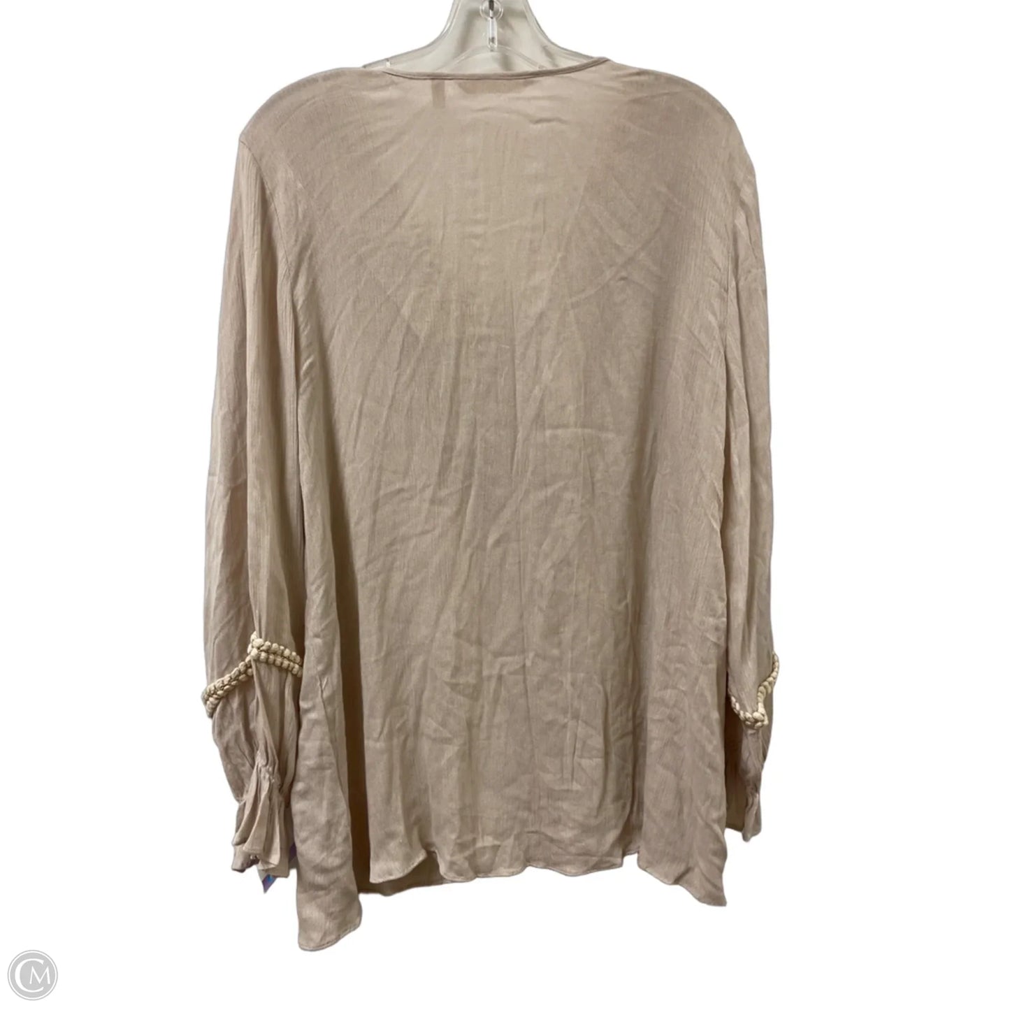 Top Long Sleeve By Soft Surroundings In Cream, Size: L